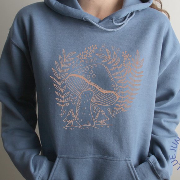 Whimsical Mushrooms Hoodie - Picture 1 of 3